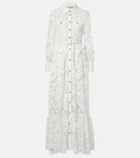 Self-Portrait Belted guipure lace shirt dress