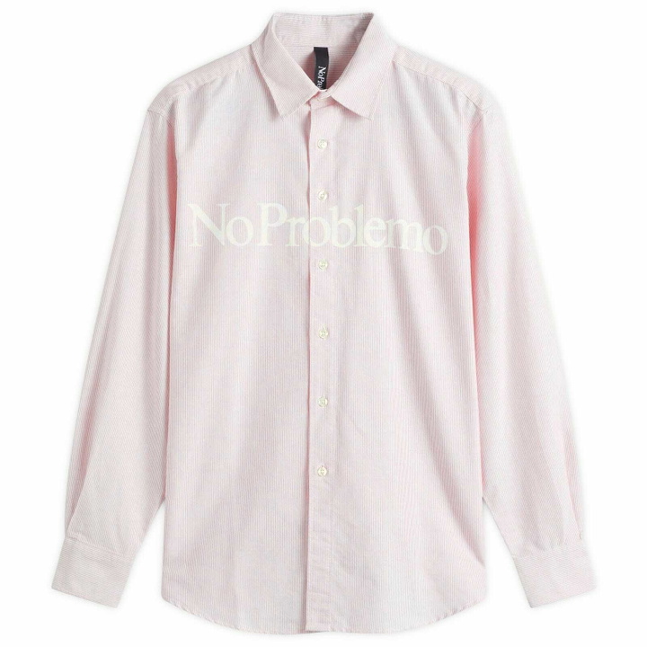 Photo: No Problemo Men's LS Stripe Shirt in Red