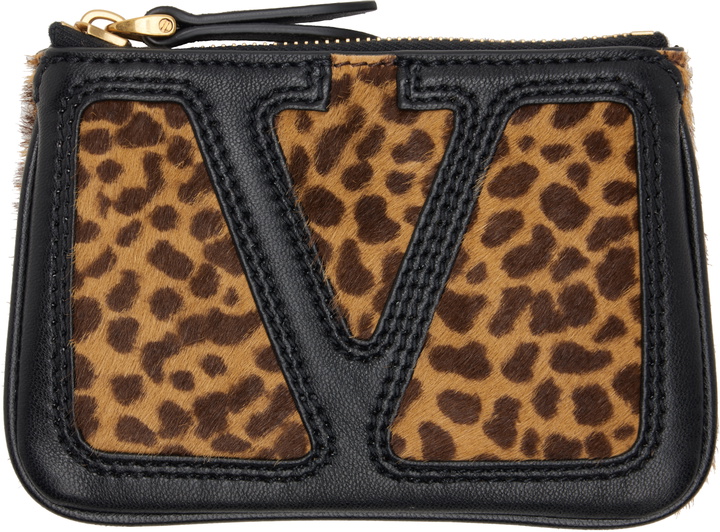 Photo: Valentino Garavani Brown & Black Viva Superstar Coin Pouch