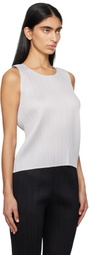 PLEATS PLEASE ISSEY MIYAKE Gray Basics Tank Top