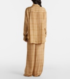 The Frankie Shop Baxter checked twill wide-leg pants