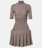 Alaïa Ribbed-knit wool-blend minidress