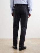 Sunspel - Straight-Leg Stretch Wool-Blend Flannel Trousers - Gray
