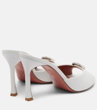 Amina Muaddi Mini Camelia embellished leather mules