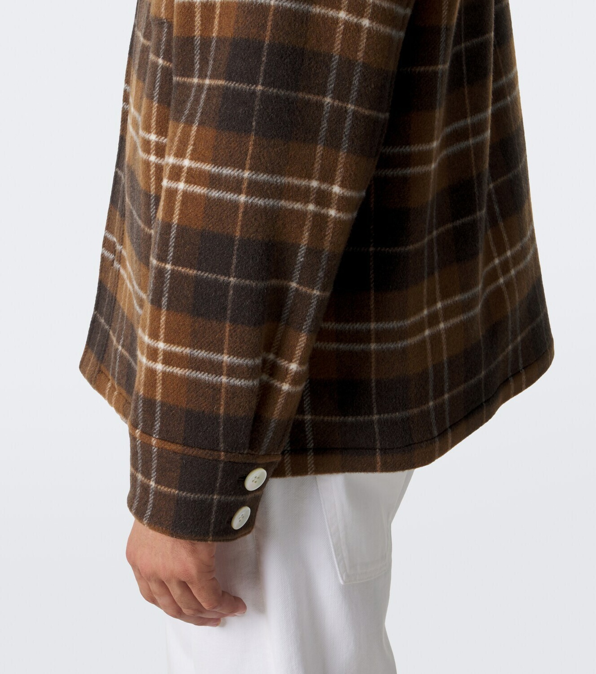 Umit Benan St. Moritz plaid cashmere overshirt