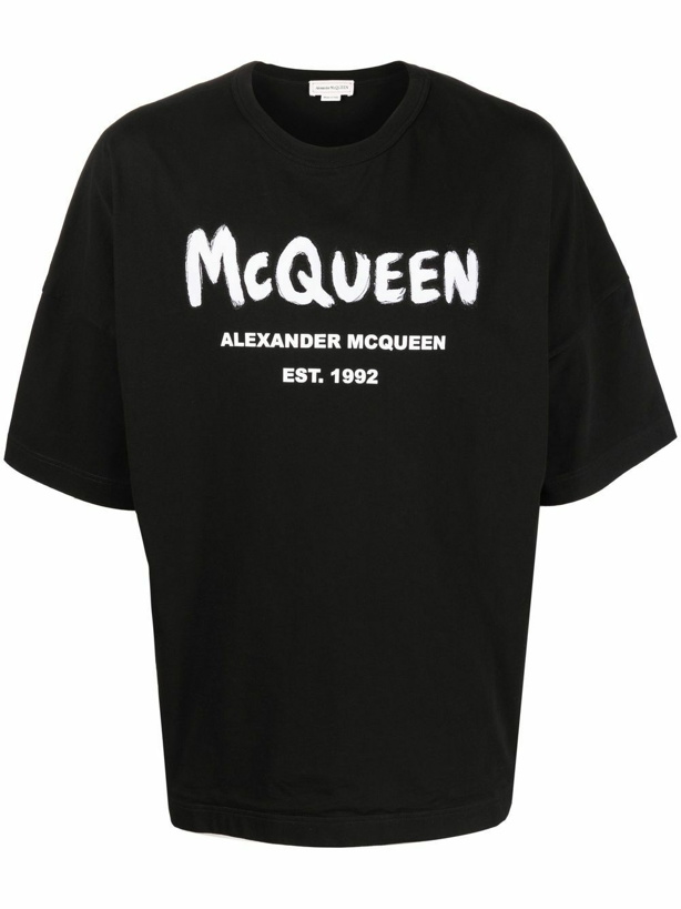 Photo: ALEXANDER MCQUEEN - Graffiti Logo Cotton T-shirt