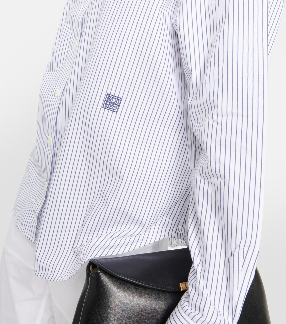 Toteme Striped cotton-blend shirt