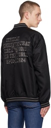 thisisneverthat Black Embroidered Bomber Jacket
