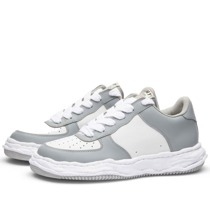 Photo: Maison MIHARA YASUHIRO Men's Wayne Low Original Sole Leather Sneakers in Grey/White