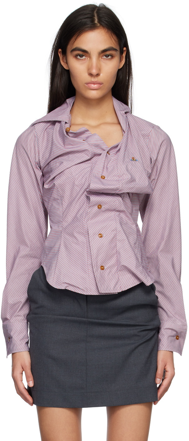 ヴィヴィアンウエストウッド DRUNKEN ボーダー 長袖シャツ ヴィヴィアンウエストウッド DRUNKEN ボーダー 長袖シャツ