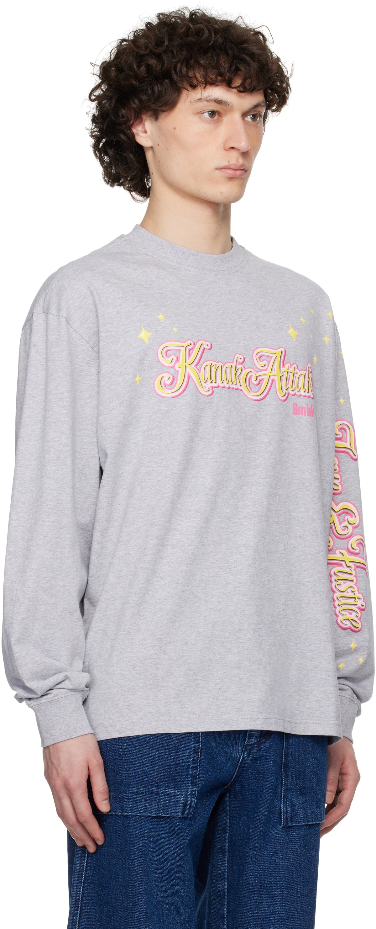 GmbH Gray 'Kanak Attak' Long Sleeve T-shirt