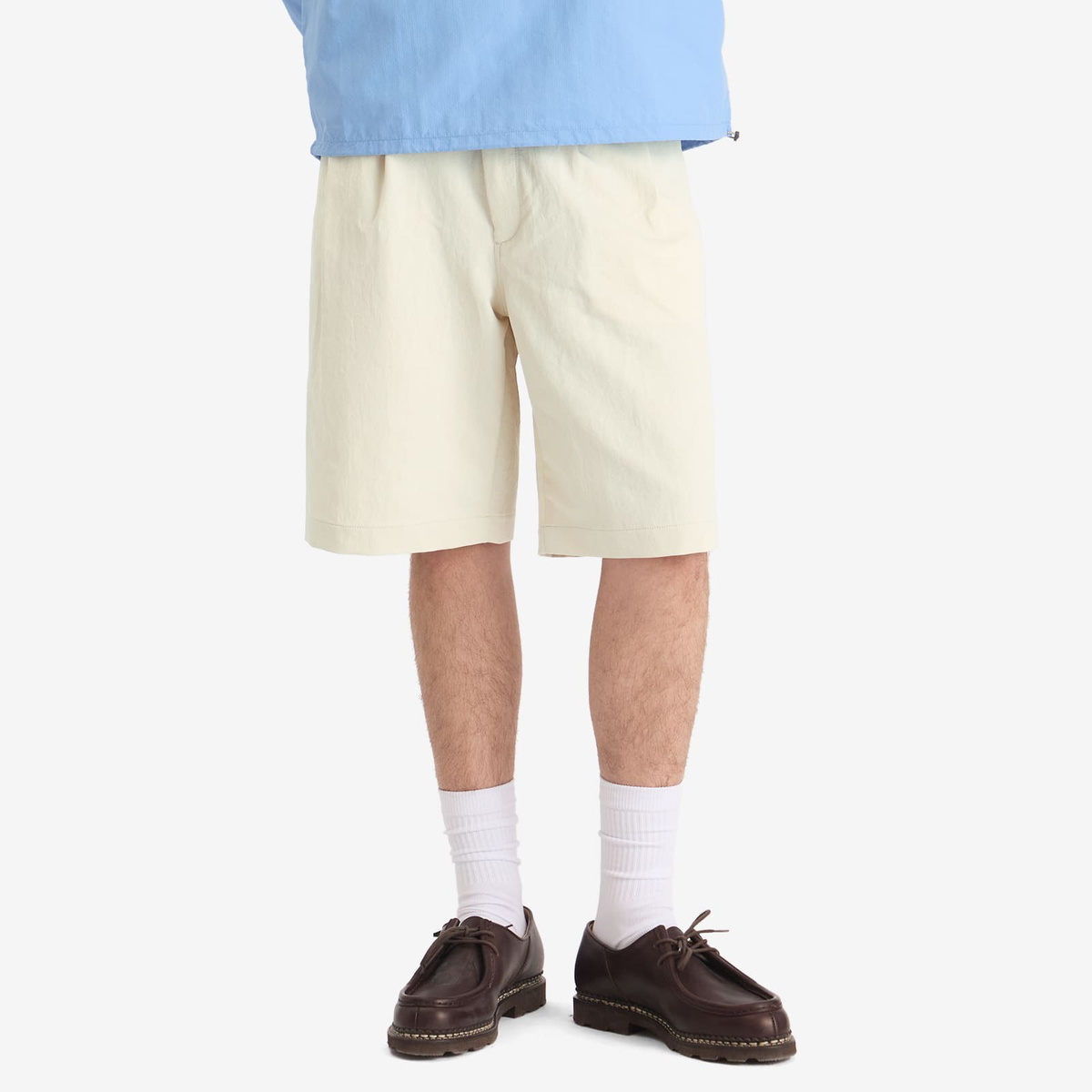 Nanamica Men's Alphadry Double Pleats Shorts in Dry Sand