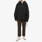 Dries Van Noten Men's Calva Popover Hooded Overshirt in Black