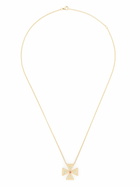 Harwell Godfrey 18K Yellow Gold Cross Diamond And Sapphire Pendant Necklace