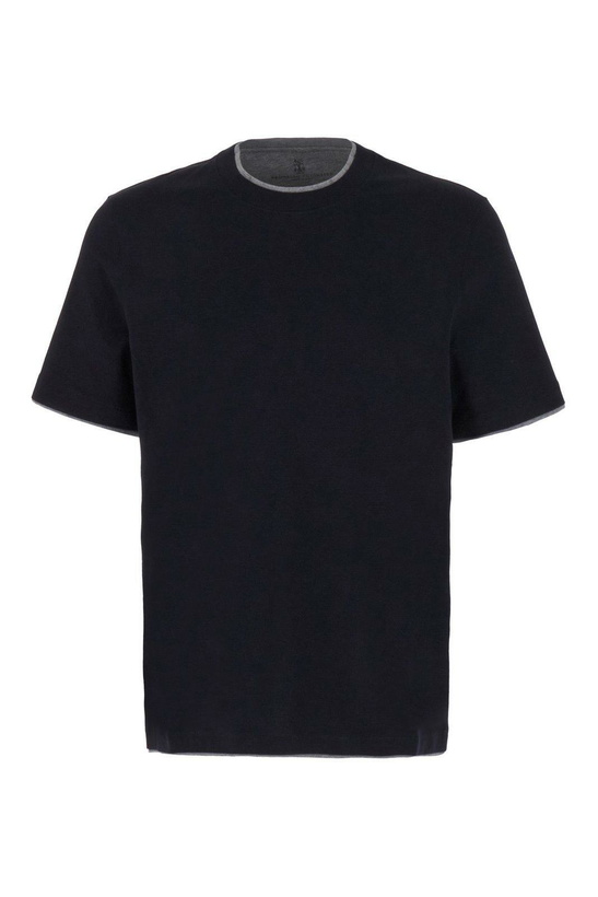 Photo: Layered-effect Crewneck T-shirt Brunello Cucinelli