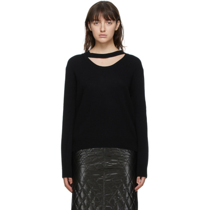 System Black Wool Cut-Out Sweater System