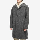 A.P.C. Men's Gaston Wool Overcoat in Heathered Grey