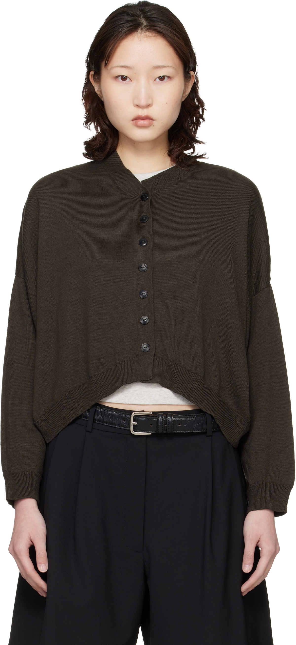 Cordera Brown Cotton & Cashmere Cardigan
