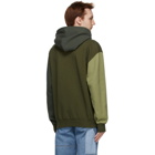JW Anderson Green and Khaki Colorblock Hoodie
