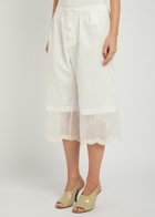 Our Legacy Frill Embroidered Woven Shorts White