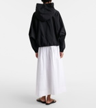 Róhe Pleated cotton poplin midi skirt