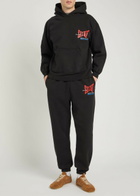 Saint Mxxxxxx Logo-print Hooded Cotton Sweatshirt Black