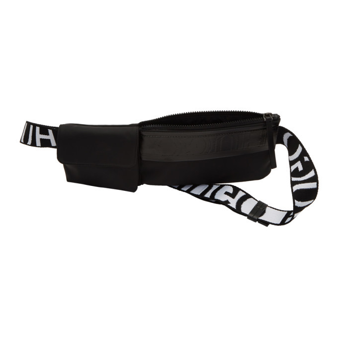 Hugo Black Reverse Logo Belt Bag Hugo Boss