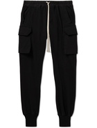 Rick Owens - Mastodon Slim-Fit Tapered Cotton-Jersey Cargo Sweatpants - Black