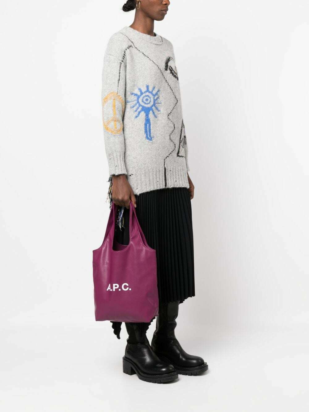 A.P.C. Ninon Small Tote Bag in Pink