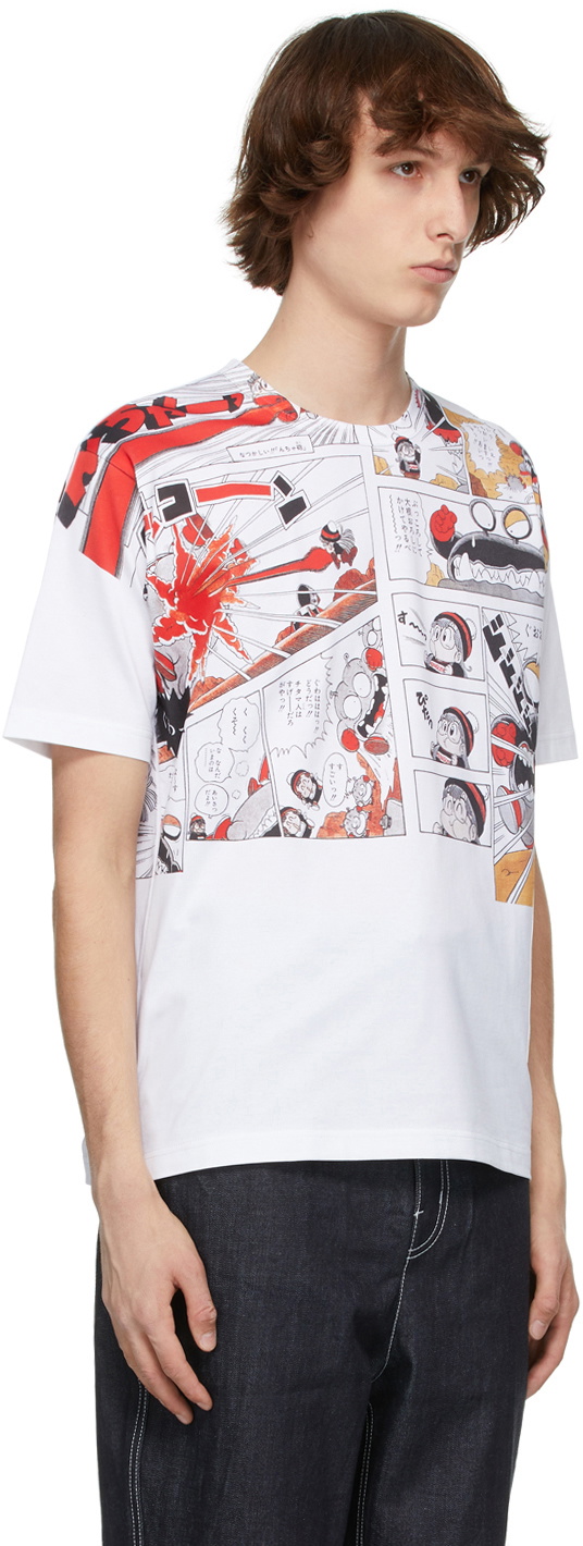 Junya Watanabe White Akira Toriyama Edition Printed T-Shirt