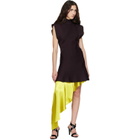 ALAÏA Yellow Pointed Satin Miniskirt