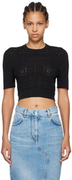 Givenchy Black Cropped T-Shirt