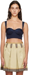 Moschino Navy Inside Out Tank Top