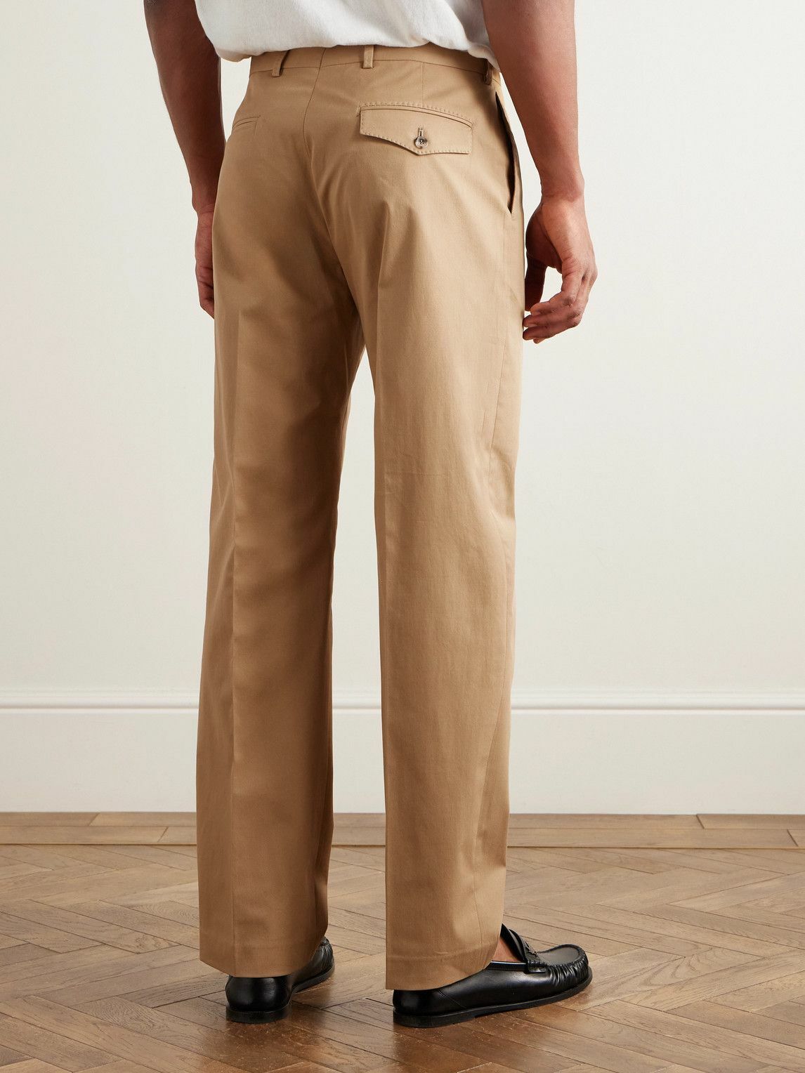 Paul Smith - Straight-Leg Cotton-Blend Twill Trousers - Brown
