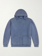 A.PRESSE - Vintage Cotton-Jersey Hoodie - Blue