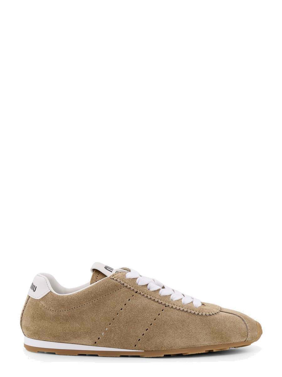 MIUMIU leather Plume sneakers【関税送料込】 Miu Miu Plume Sneakers | White | FARFETCH