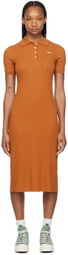 Maison Kitsuné Tan Baby Fox Maxi Dress