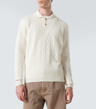 Brunello Cucinelli Cable-knit cashmere polo sweater