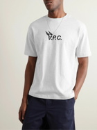 A.P.C. - Hermance Logo-Print Cotton-Jersey T-Shirt - Gray