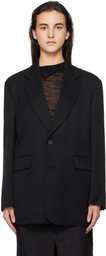 WOOYOUNGMI Black Wool Single Blazer