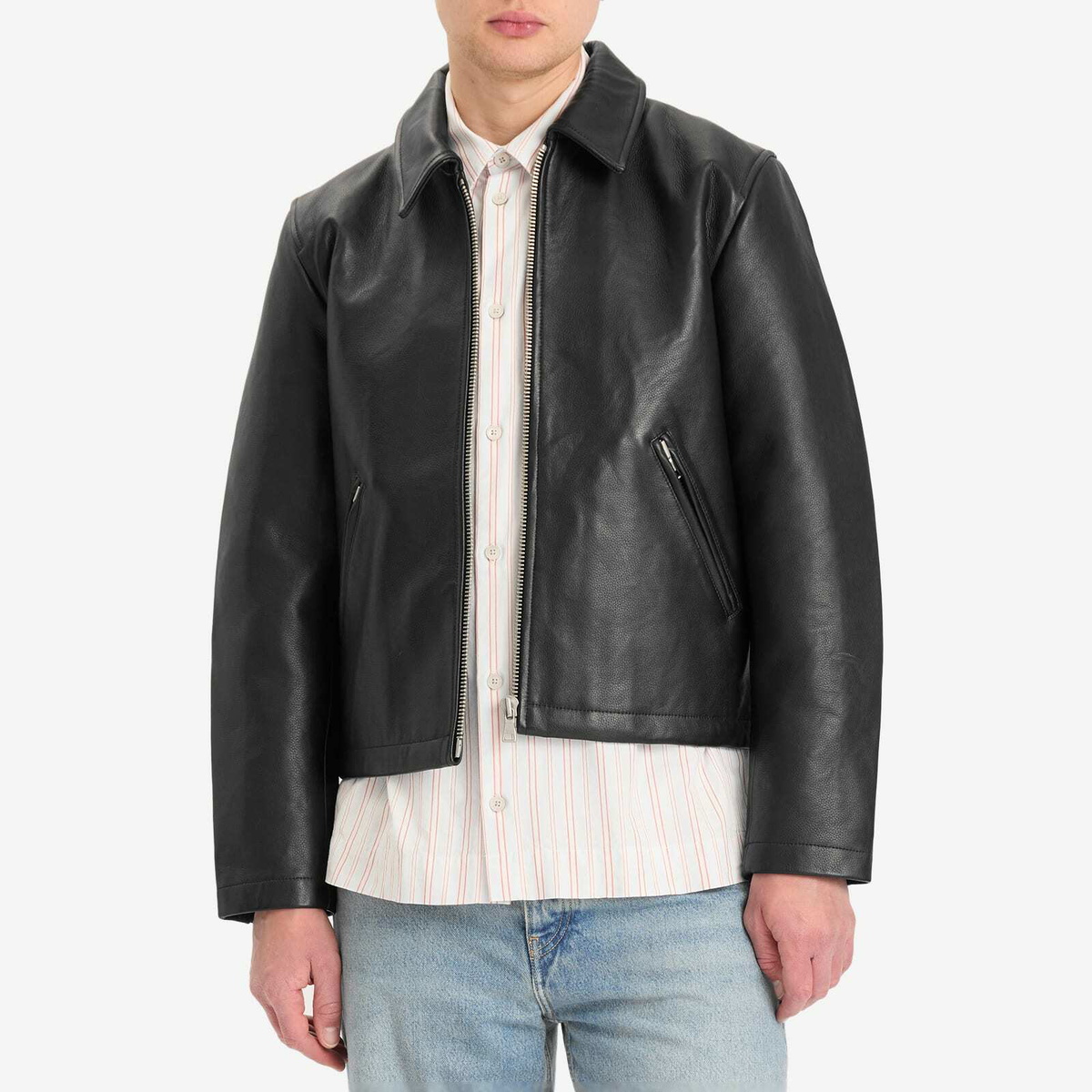 Won Hundred Men's Dutton Leather Jacket in Black