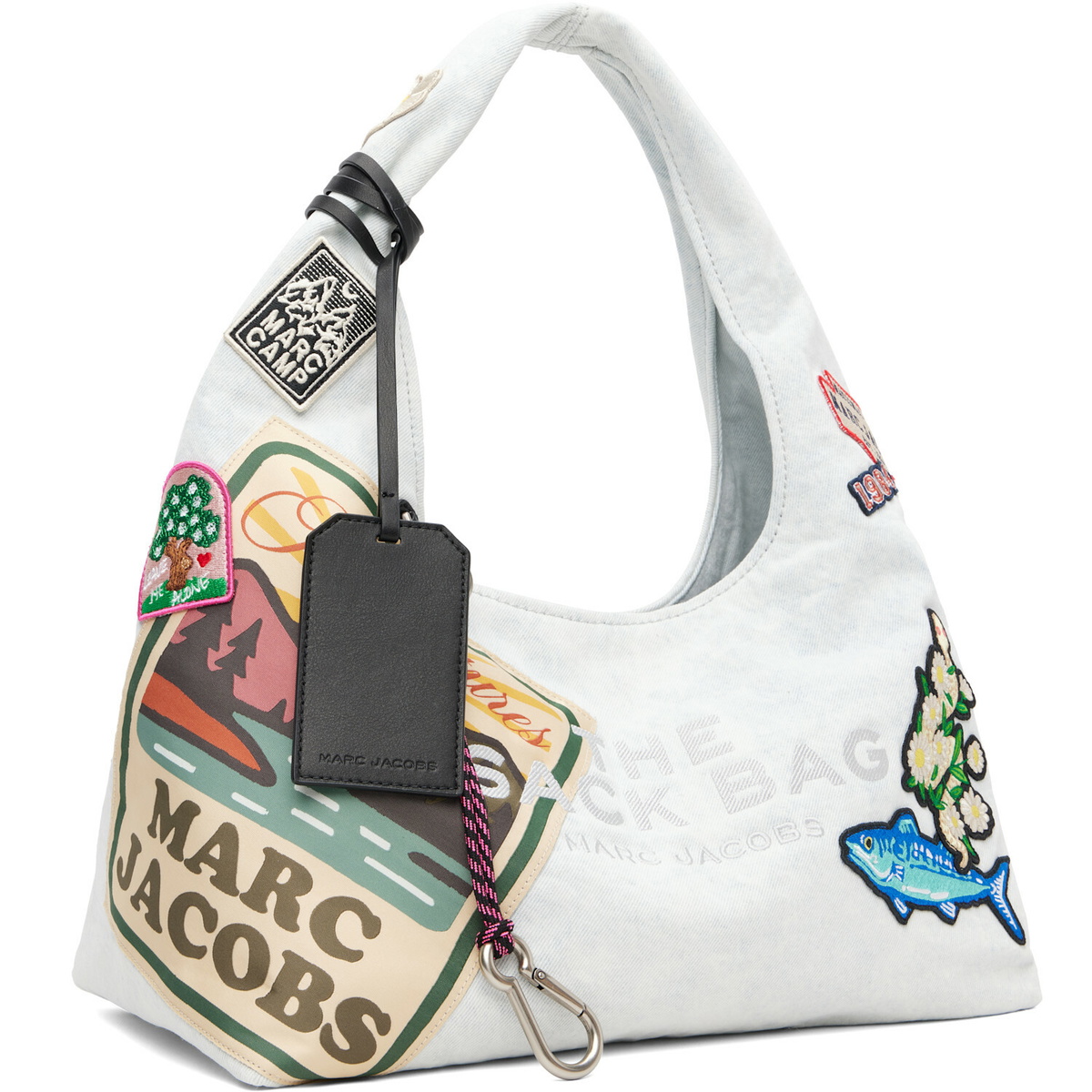 Marc Jacobs Blue 'The Camp Patchwork Denim Sack' Tote