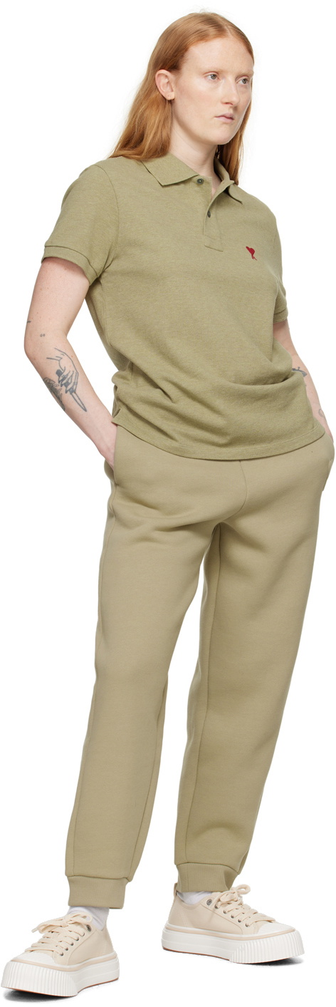 AMI Paris Green Ami de Cœur Polo