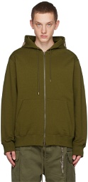MASTERMIND WORLD Green Rubbed Hoodie