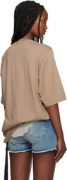 Rick Owens DRKSHDW Tan Temple Jumbo SS T-shirt
