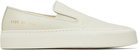 Common Projects Off-White Leather Slip-on Sneakers