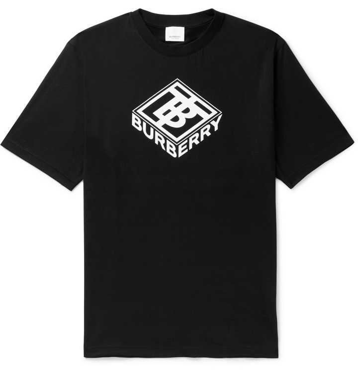Photo: Burberry - Ellison Logo-Print Cotton-Jersey T-Shirt - Black