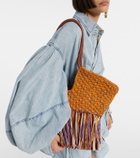 Zimmermann Goldentime Medium raffia tote bag