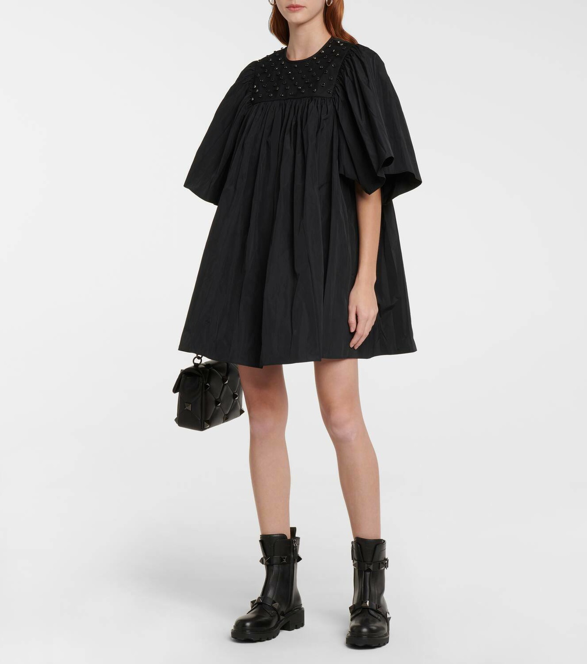 REDValentino Embellished taffeta minidress
