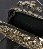 Alexander McQueen Knuckle Small embellished leather clutch bag